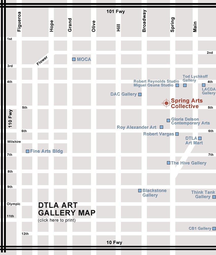 DTLA Artwalk Art Gallery Map